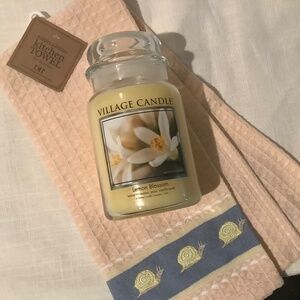 Village candle with FREE tea towel bundle-NWT